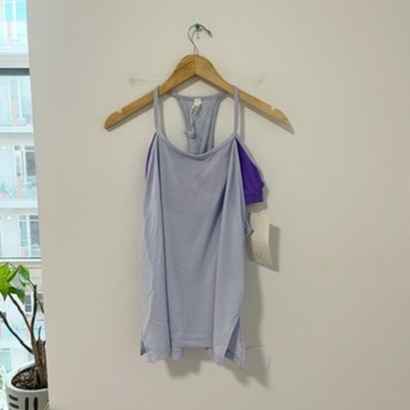 NEW Lululemon Amped Two Toned Purple Workout Tank Size 8 - Picture 1 of 6